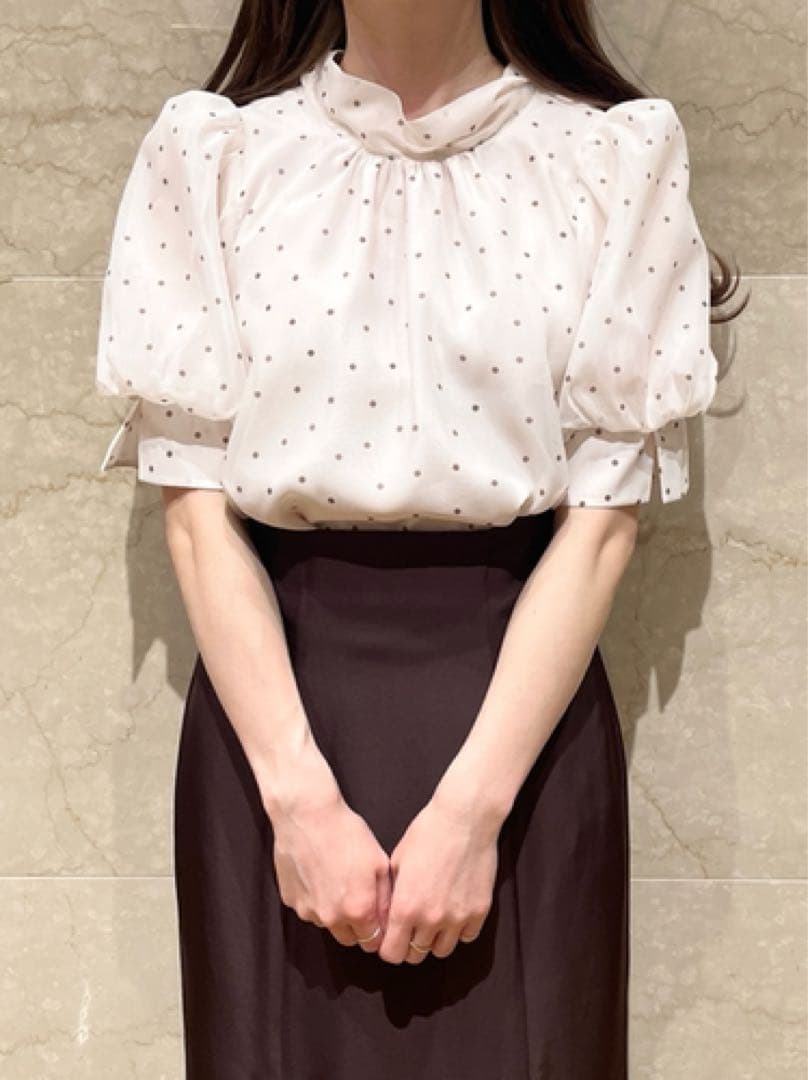 SNIDEL スナイデル Sustainableオーガンシースルーブラウス