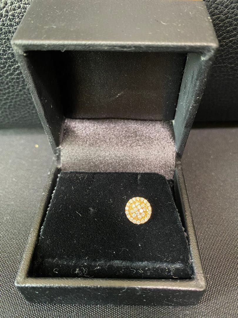 ダイヤモンド　10Kイエローゴールド スタッドピアス 約1cm 本物　国内購入