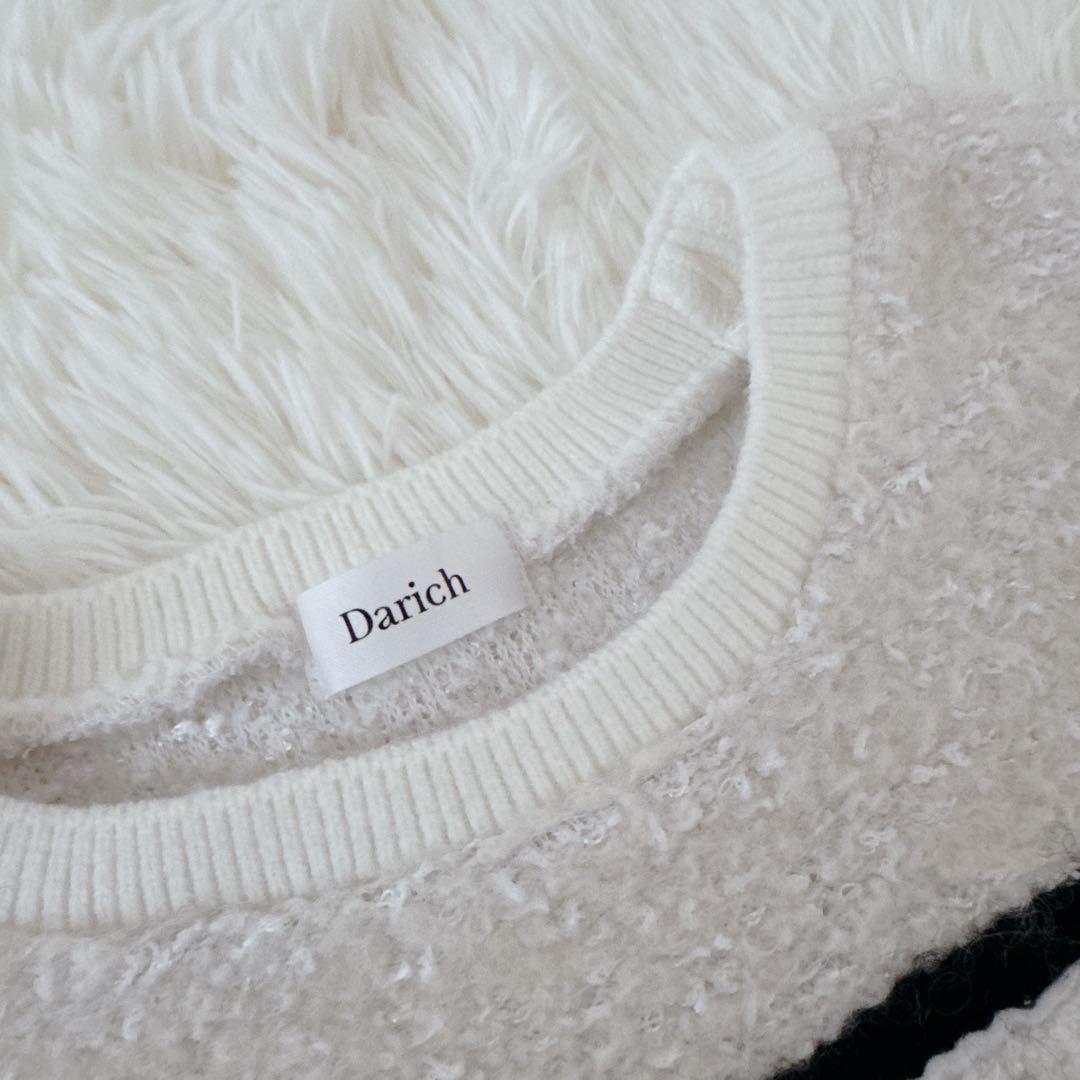 完売品✨美品✨ ダーリッチ アップリケブークレトップス ロゴ ニット