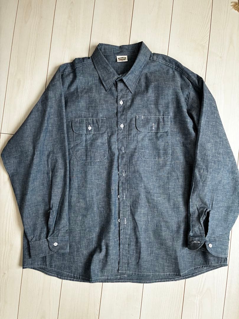 ビンテージ USA製 3XL FIVE BROTHER シャンブレーシャツ
