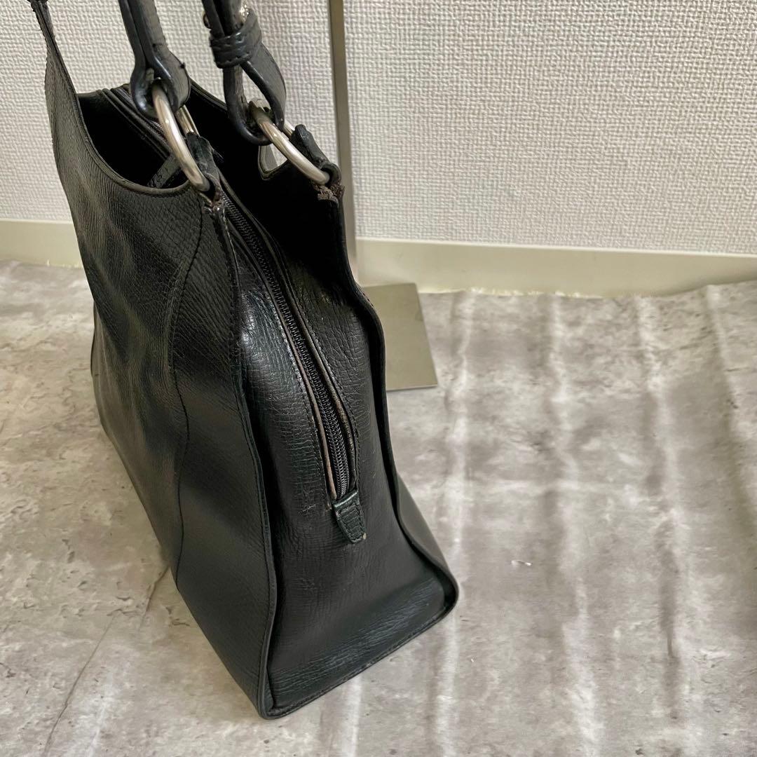 LOEWE ロエベ トートバッグ 肩掛け ショルダー ブラック レザー シボ皮