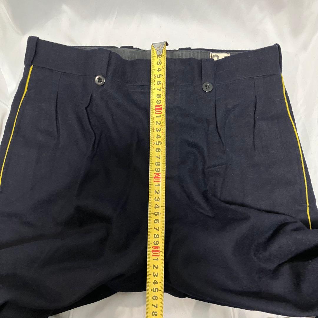 50'sフランス軍 国境警備隊 ウール パンツ (ネイビー×イエロー) 実物