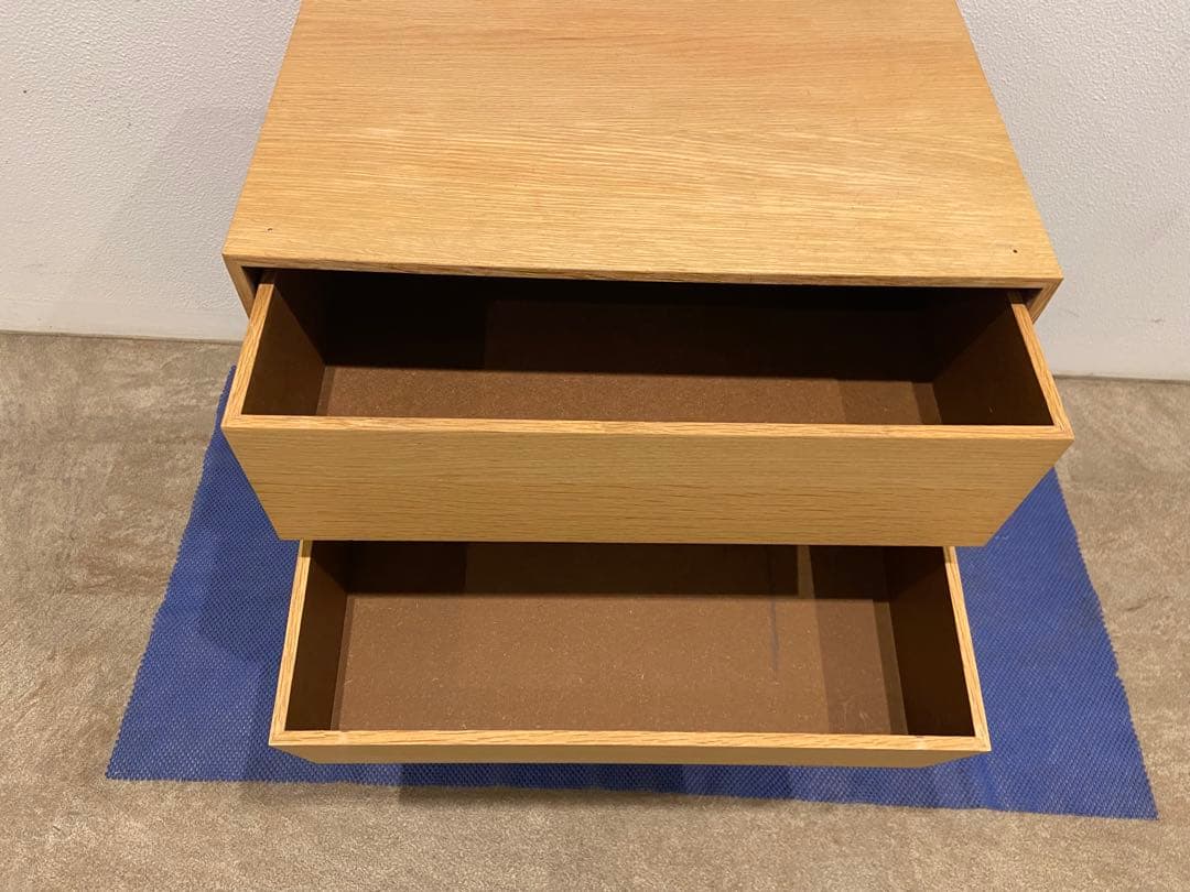 ☘️送料無料⭐️美品⭐️２つセット⭐️廃盤⭐️木製収納ケース⭐️無印⭐️引出式・２段・ワイド