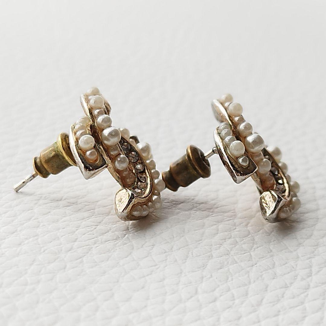 CHANEL　シャネル　ピアス　ココマーク　パール　ラインストーン　14A