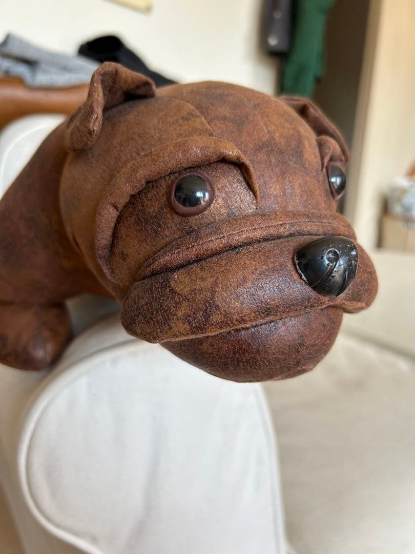 ブルドッグ パグ ぬいぐるみ 置き物 犬 リアル 大きめ アンティーク風