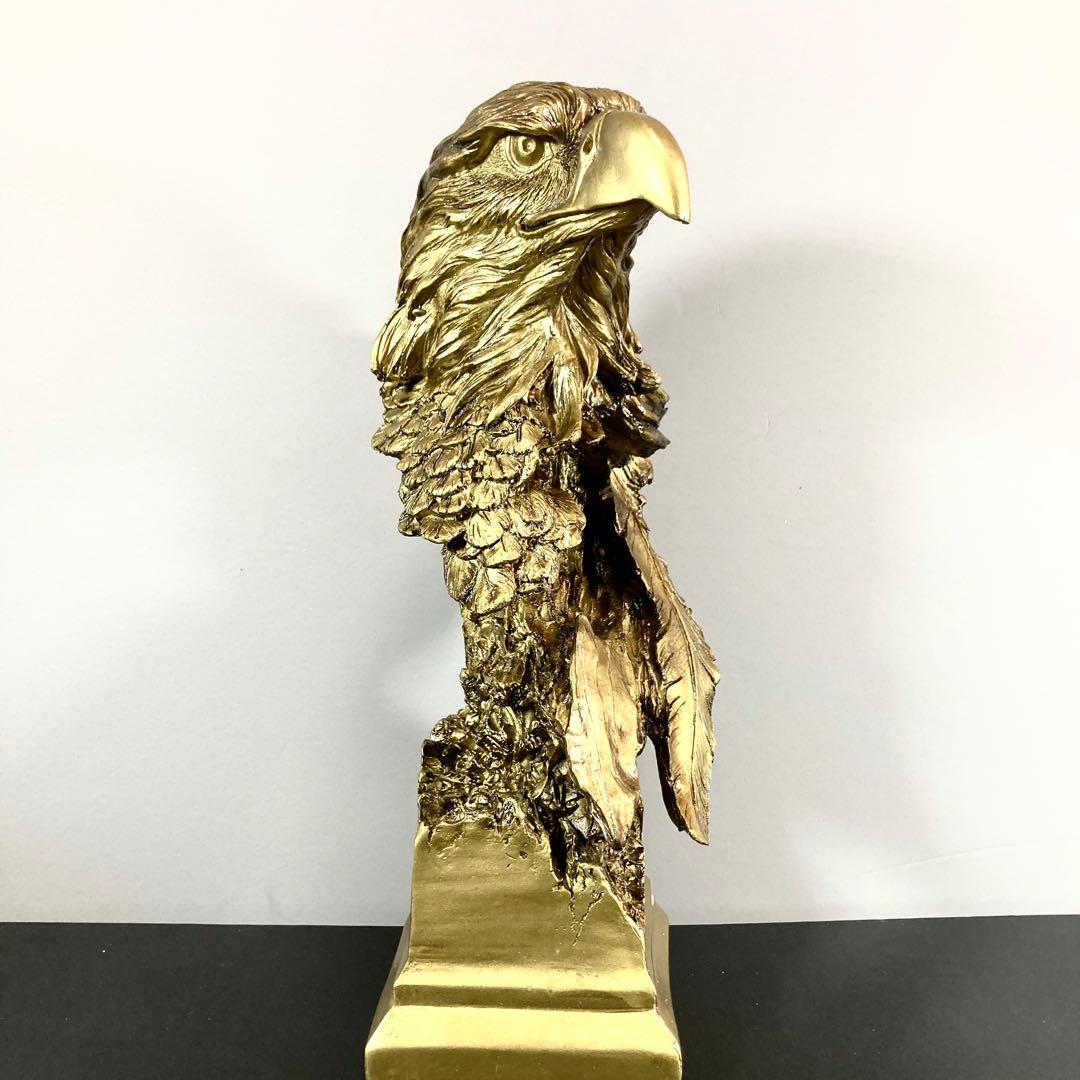 鷲 彫刻 金色 置物 アンティーク 美術品 アート イーグル