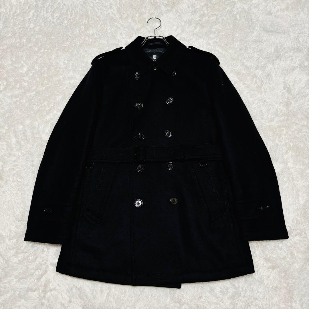 極美品 ブラック レーベル クレストブリッジ トレンチコート ウール チェック