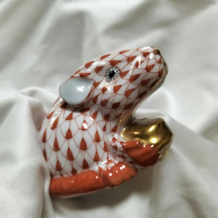 美品✨ヘレンド「ZODIAC 干支 ネズミ 鼠 オレンジ」 フィギュリン 置物