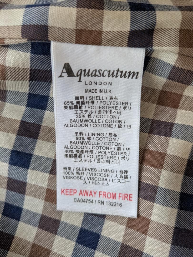 Aquascutum トレンチコート ENGLAND 44 XL相当 ブラック