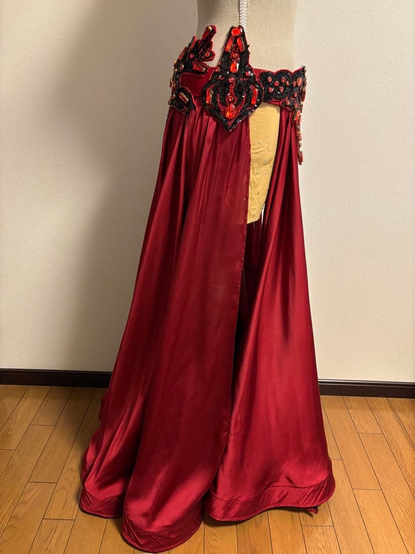 bbb＊エジプト製＊ベリーダンス 衣装セットアップ (赤と黒)オリエンタル