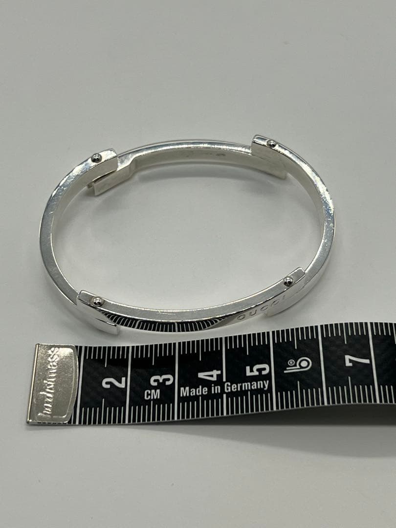 グッチ GUCCI バー プレート リンク ブレスレット SV925 希少