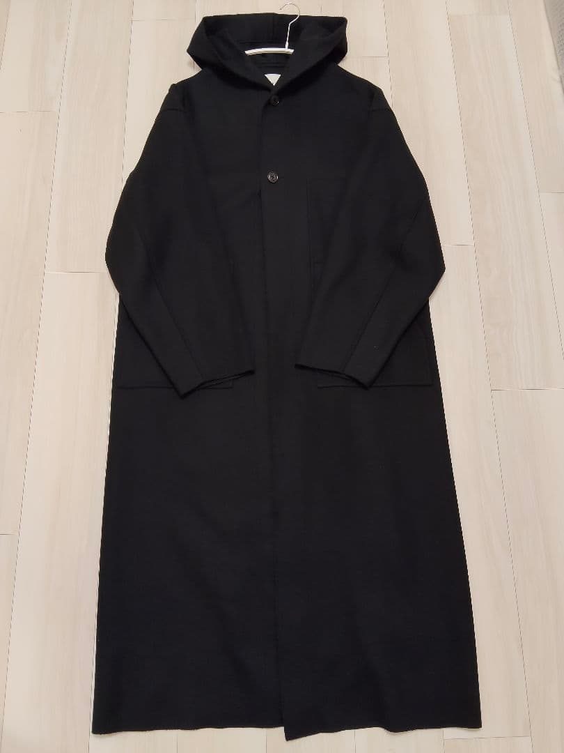 ハイク　HYKE メルトンフーデッドコート　ロングコート