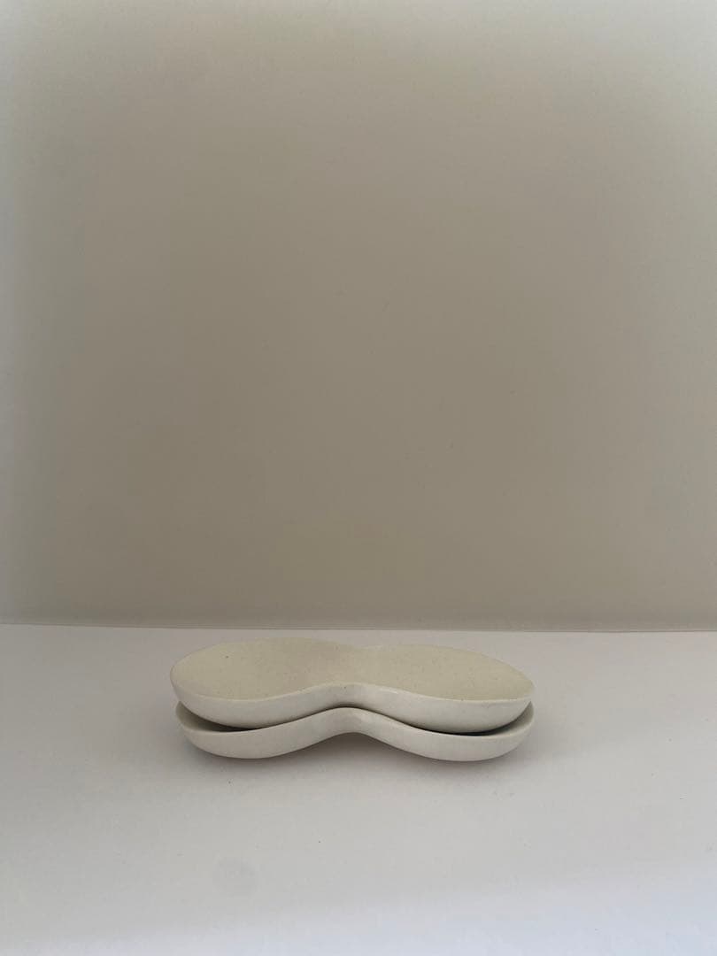 井山三希子　ピーナツ型ミニ皿　2点セット