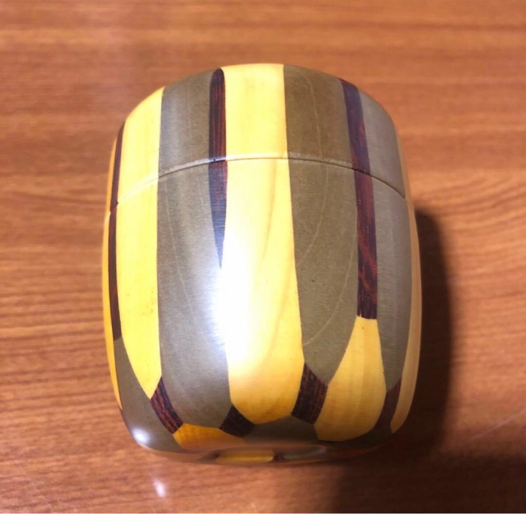 寄木細工 箱根細工 棗 無垢 なつめ 茶入れ 合子 茶道具 茶道 抹茶 茶筒