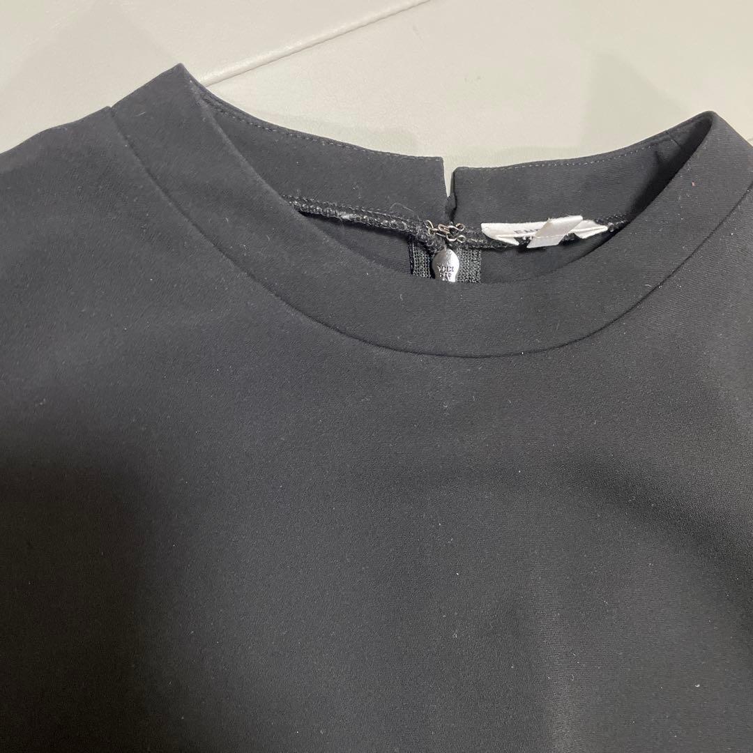 【美品✨】エンフォルド PEジョーゼット ドレープスリーブプルオーバー ブラック