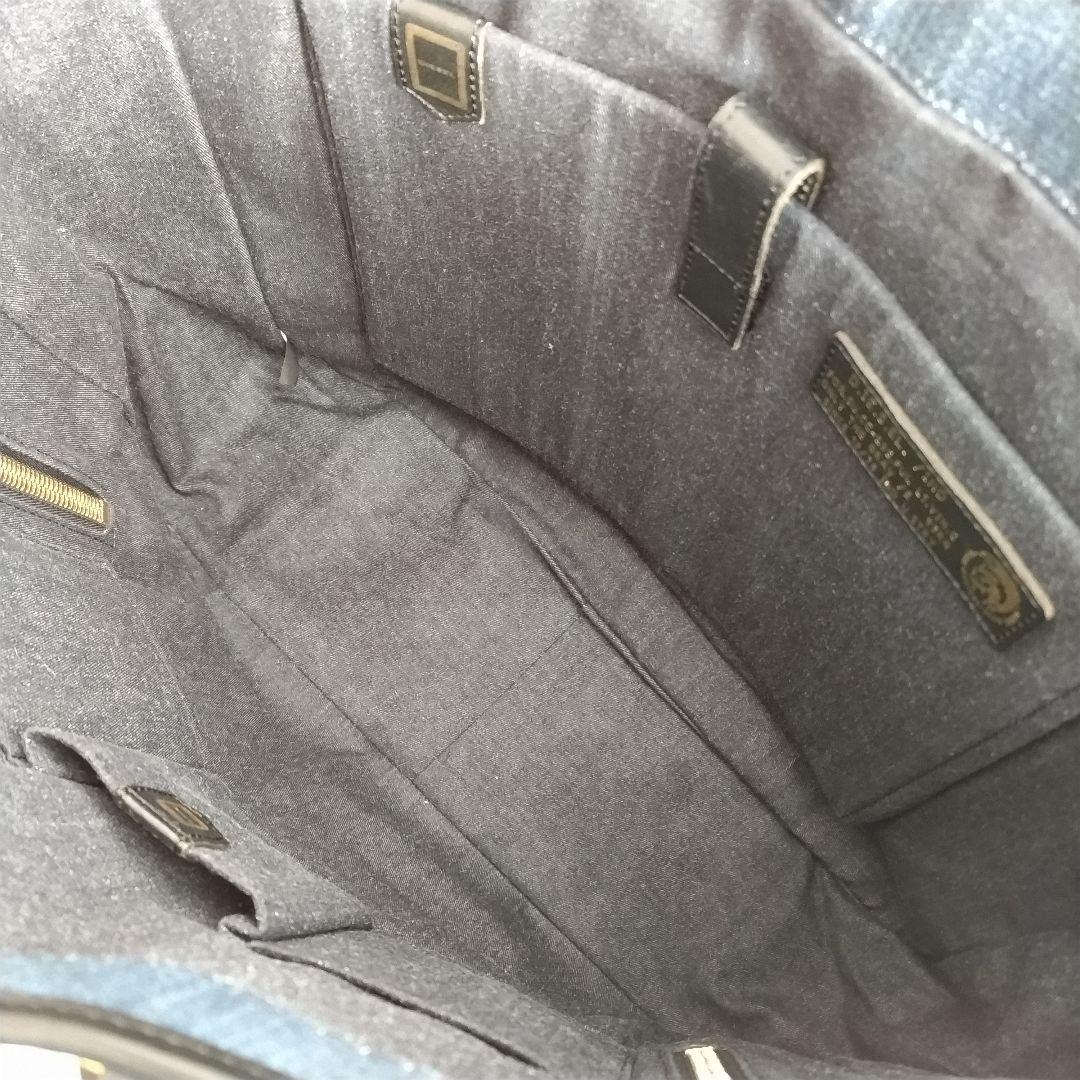 DIESEL　ディーゼル　トートバッグ　デニム　A4サイズ　レザー ハンドバッグ