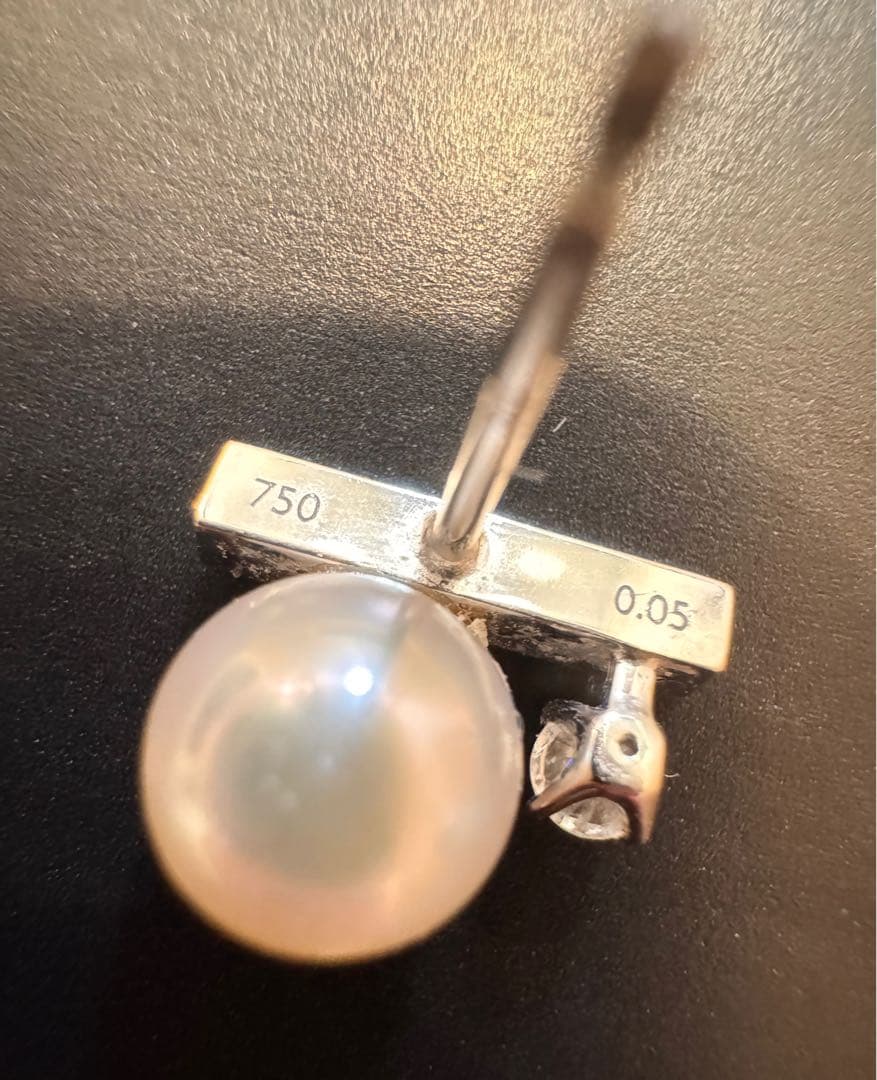 【美品】TASAKI プチ バランス ピアス ホワイトゴールド