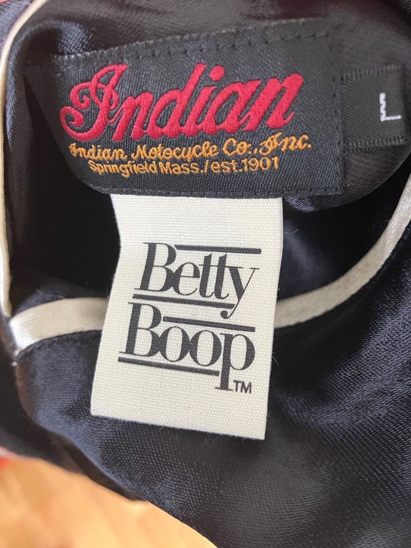 サ*リ様 INDIAN MOTOCYCLE × BETTY BOOP スカジャン