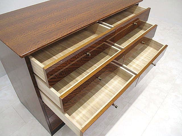 美品 カリモク ドマーニ フォルザ アールデコ様式チェスト ワイドチェスト　希少