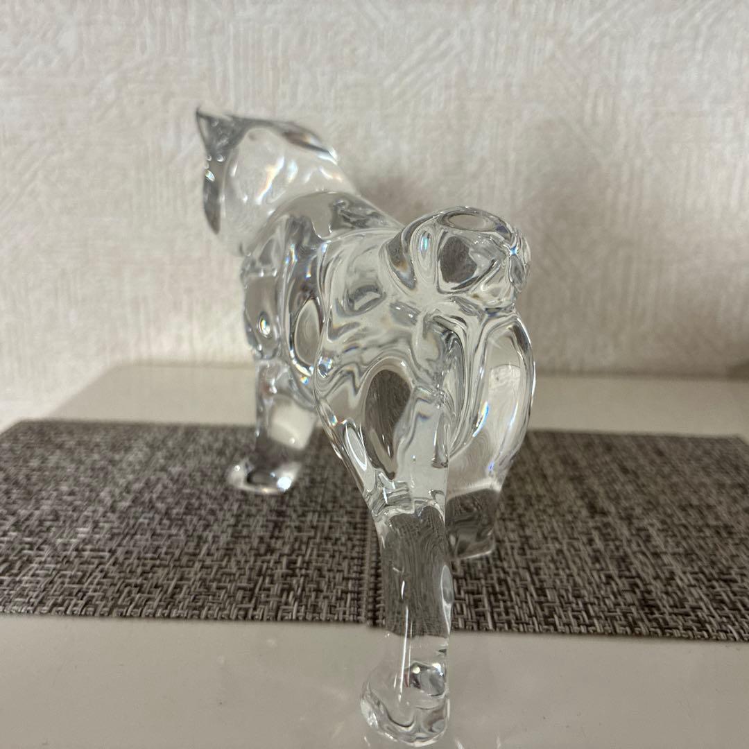 バカラBaccarat クリスタルフィギュリン干支犬戌イヌ　置き物　中古
