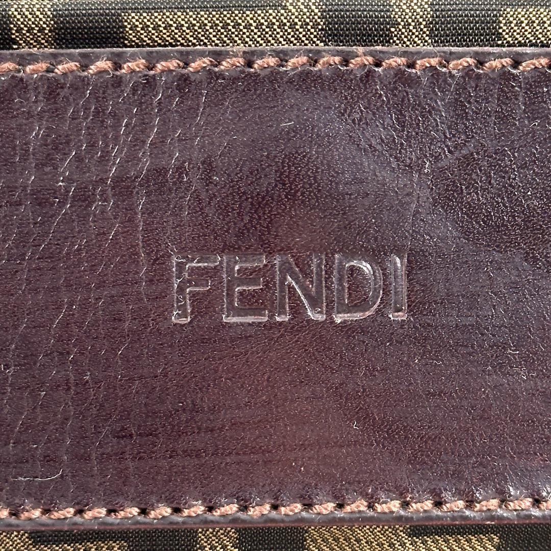 FENDI ズッカ柄 FFロゴ トートバッグ ナイロン ブラウン ヴィンテージ