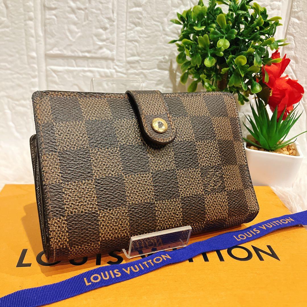 超美品 新型 ルイヴィトン ダミエ ポルト モネ ヴィエノワ がま口 折り財布