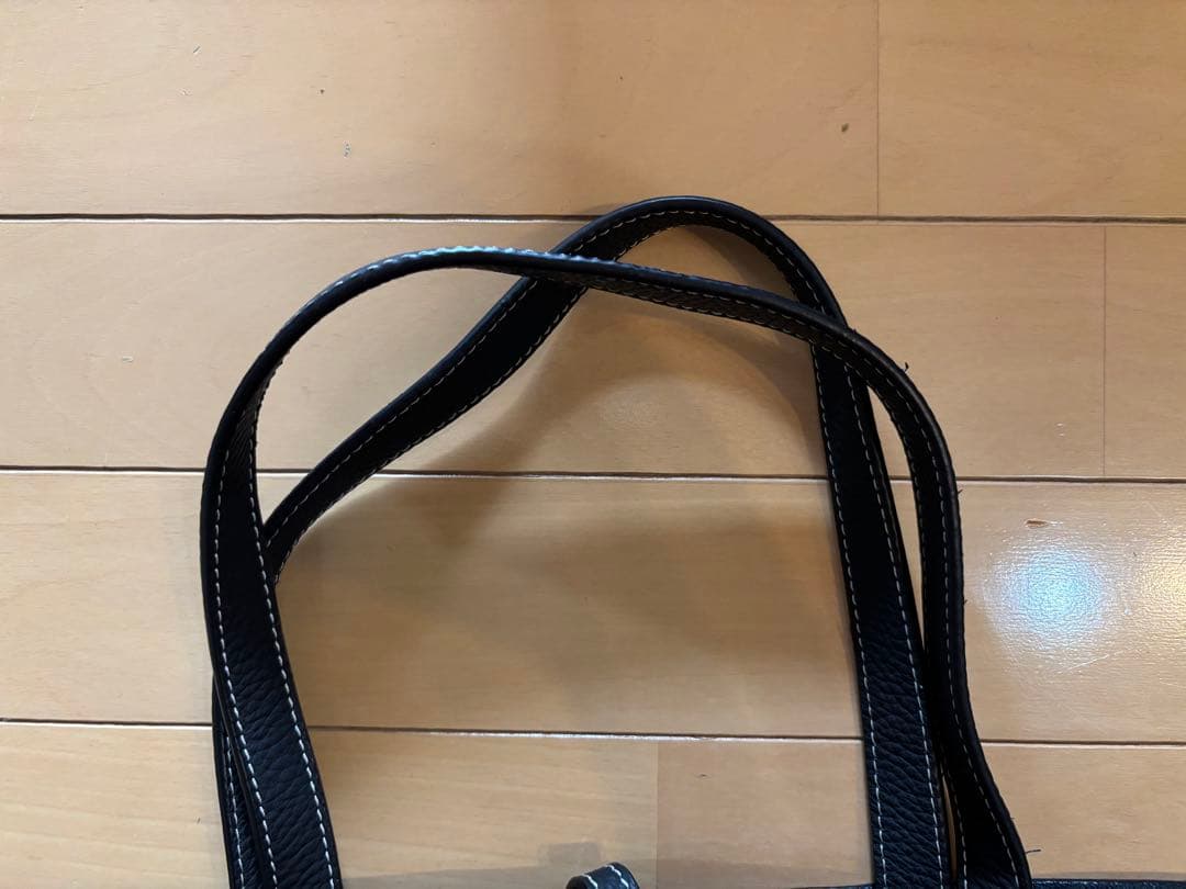 SOPHNET. ブラックレザートートバッグ