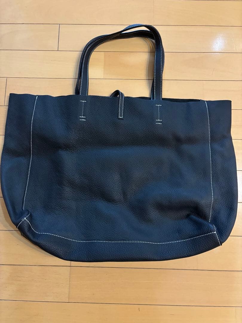 SOPHNET. ブラックレザートートバッグ
