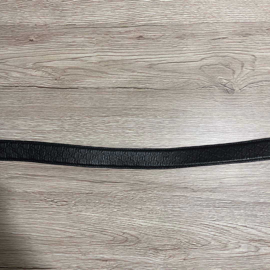 多田浩之 GUCCI グッチ　Gマーク型押し　ベルト　レザーブラック