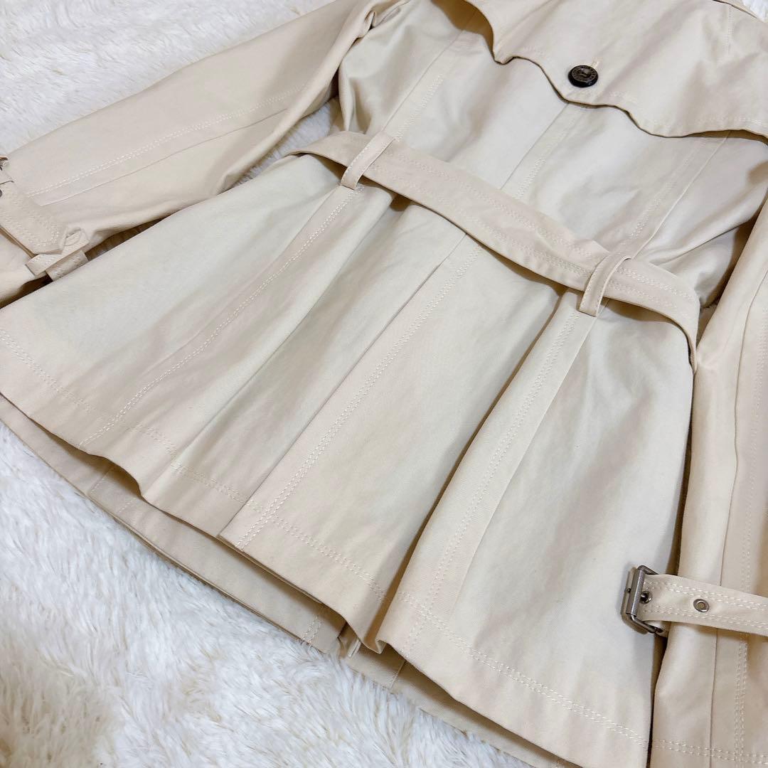 バーバリーブルーレーベル ミドル丈トレンチコート ライナー付　裏地ノバチェック