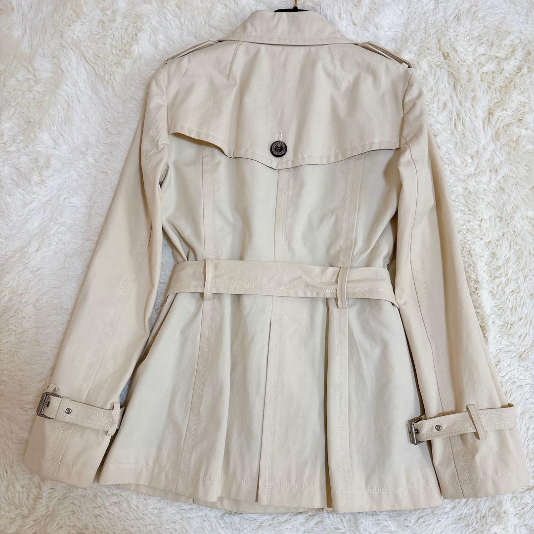 バーバリーブルーレーベル ミドル丈トレンチコート ライナー付　裏地ノバチェック