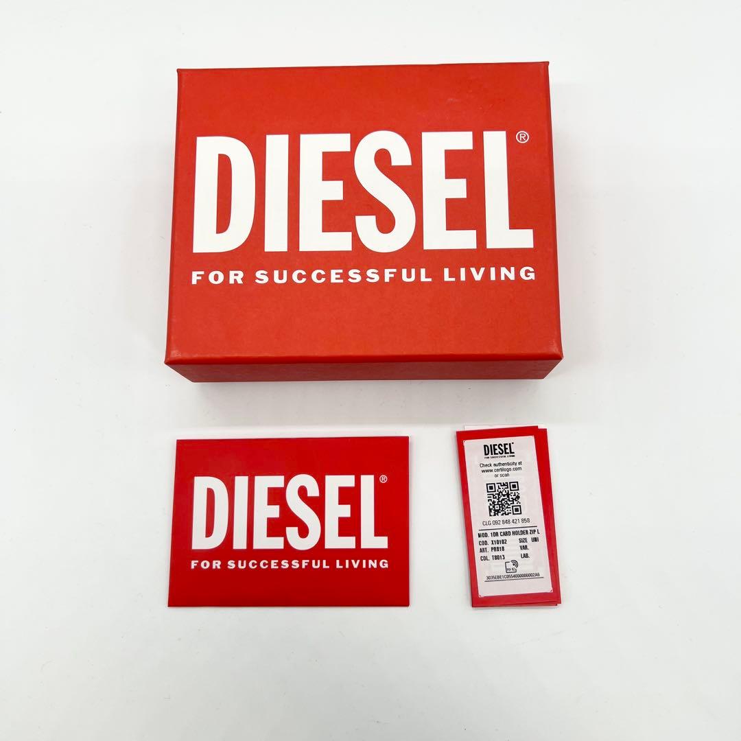 新品未使用✨DIESEL 二つ折り財布 オーバルDロゴ レザー 黒 25SS