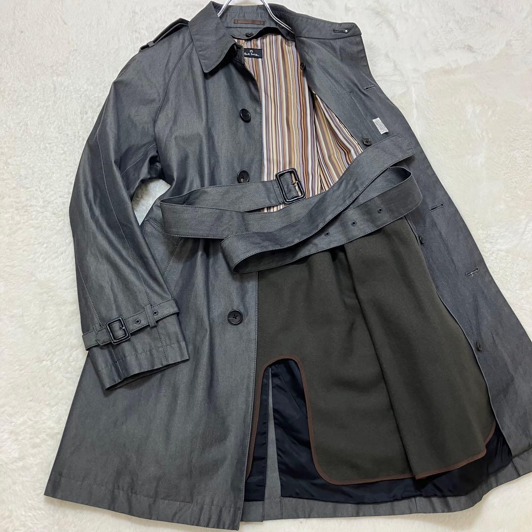 美品✨ポールスミス マルチストライプ ライナー 2way ベルト トレンチコート