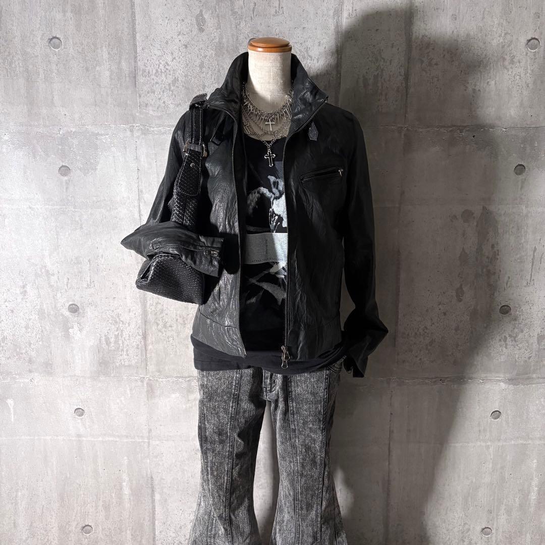 ジャケット・アウター 2000's And A leather riders jacket y2k
