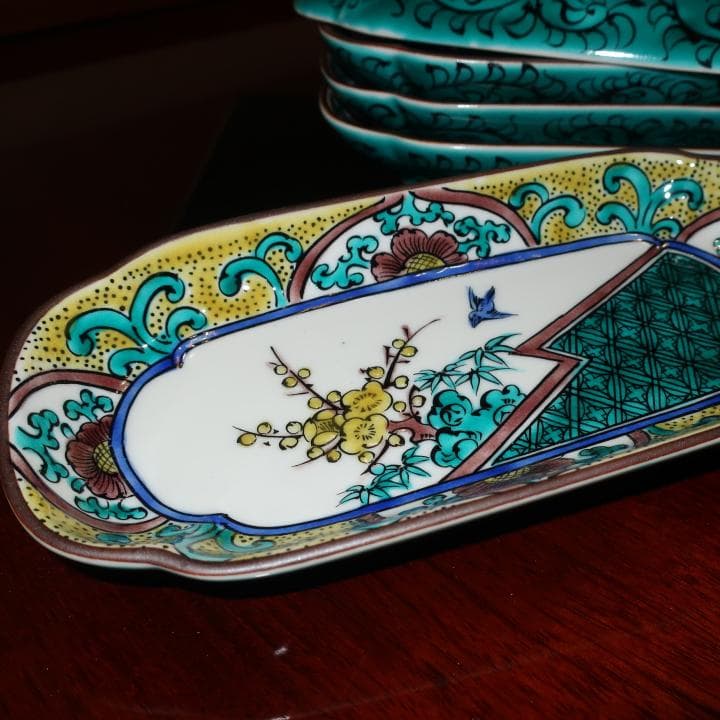 ☆彡高級割烹和皿 突き出し皿 取皿 九谷焼 吉田屋花鳥 （2枚～購入可）
