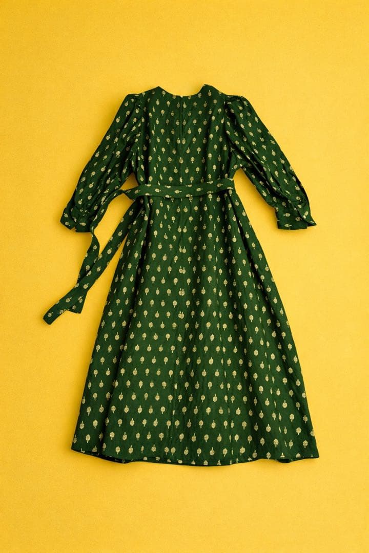 ま*ス様 オールドマンズテーラー　グリーン アーティチョーク柄 ロングワンピース