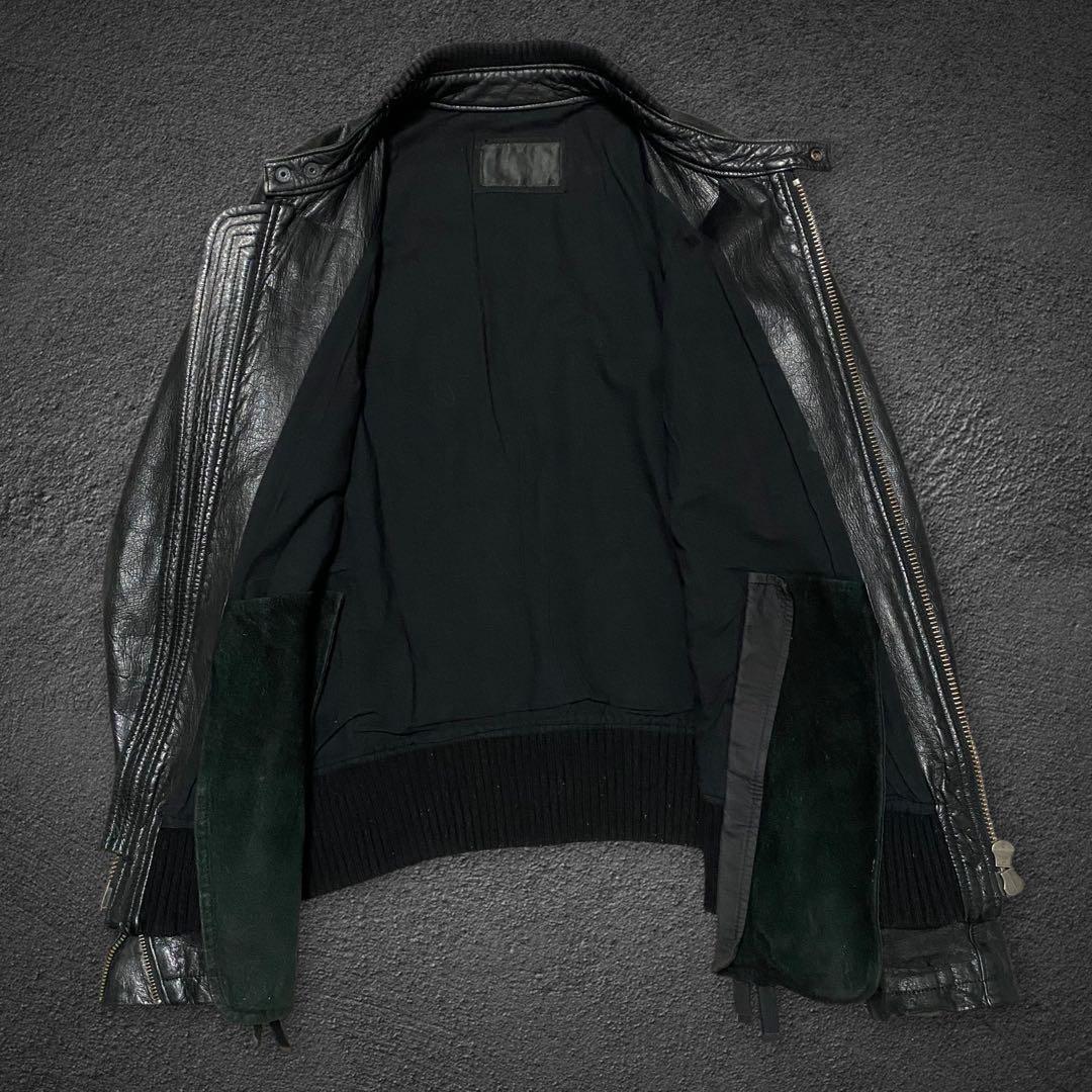 ジャケット・アウター L.G.B. deer skin leather biker jacket