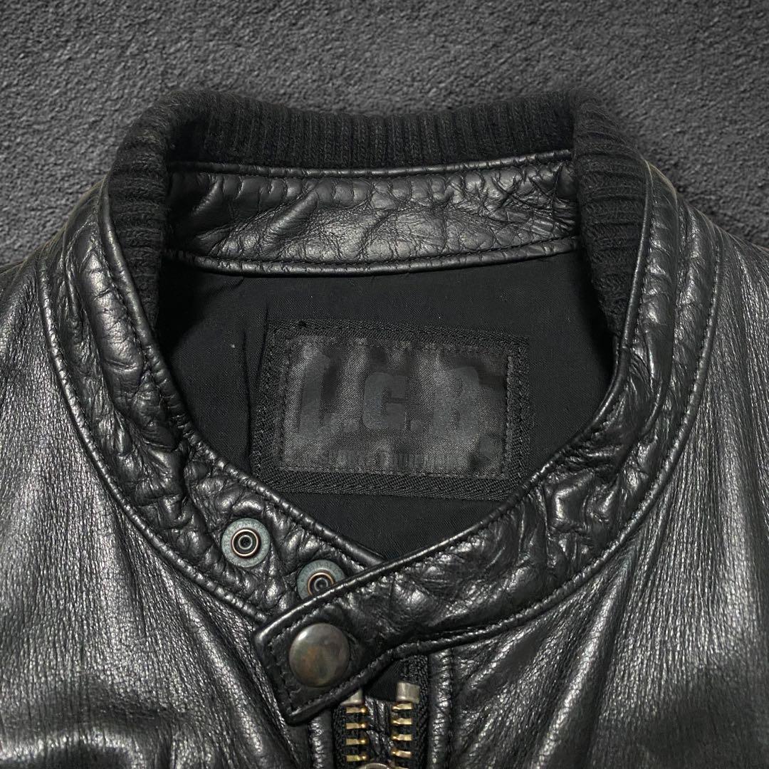 ジャケット・アウター L.G.B. deer skin leather biker jacket