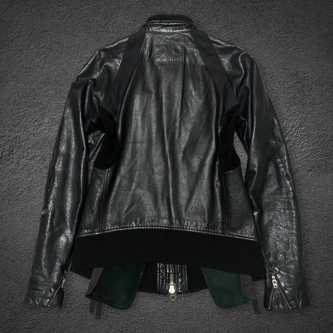 ジャケット・アウター L.G.B. deer skin leather biker jacket