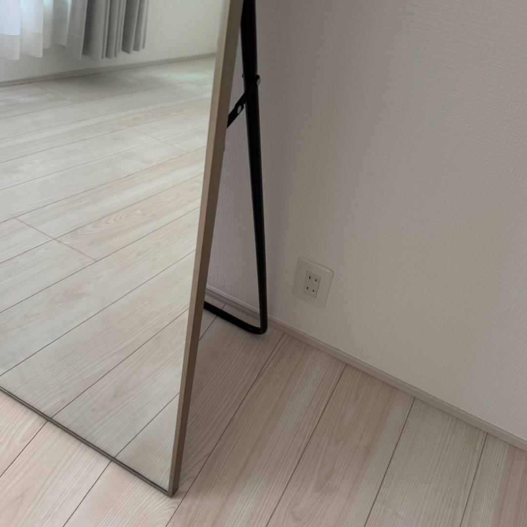 直接引き取り限定❗️全身鏡 スタンドミラー 姿見鏡 ゴールド