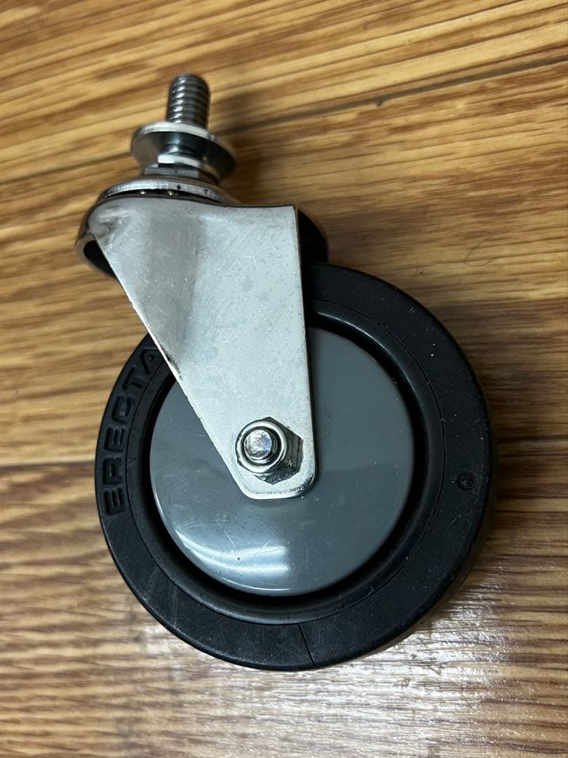 純正ホームエレクター棚4段+棚3段キャスター付きホワイト197.7×162×45