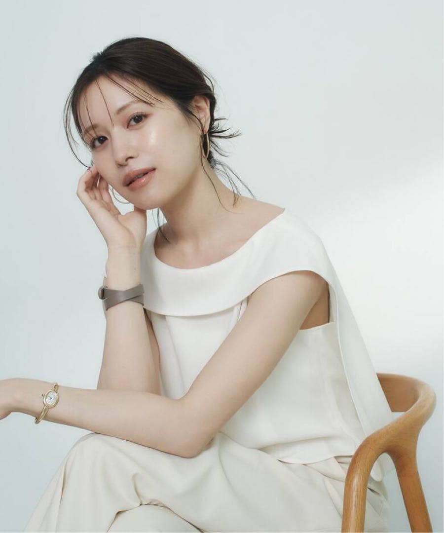 【NOBLE×L’AUBE BLANC】バルーンケープブラウス