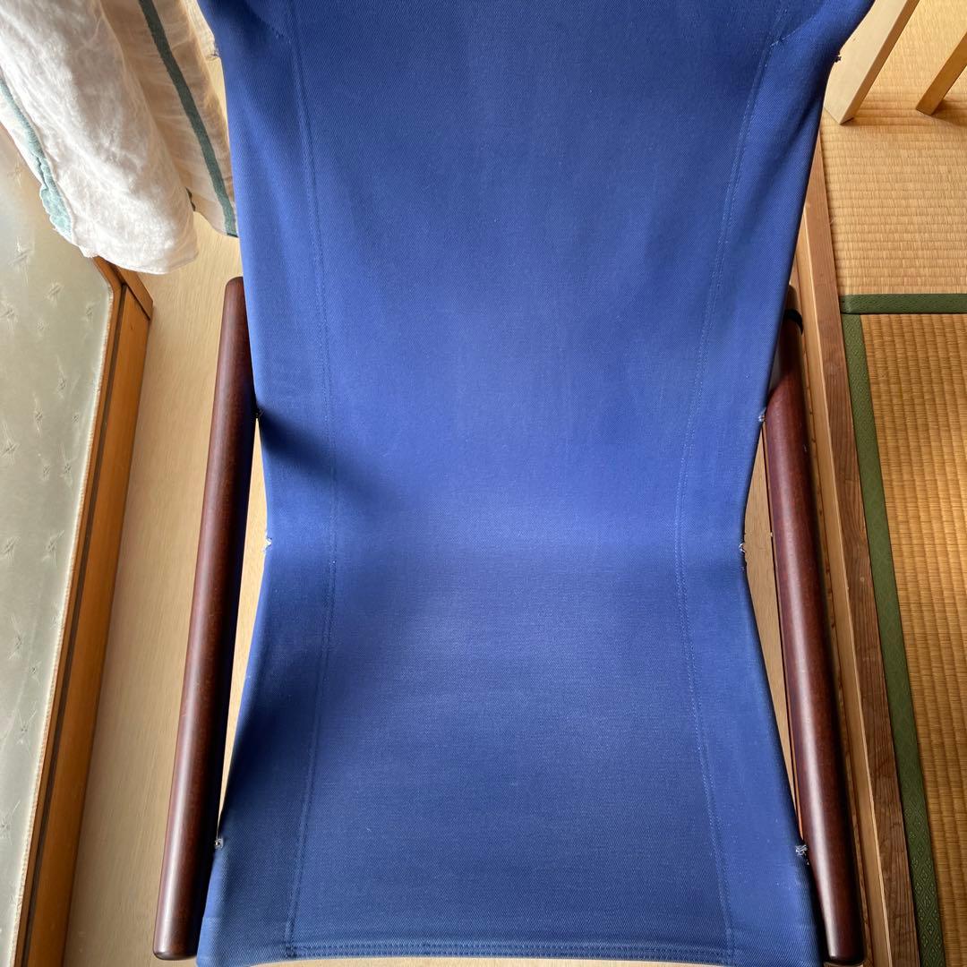ニーチェア　Nychair Dark brownブルー　オットマンシート付き