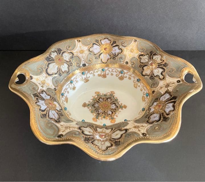 オールドノリタケ　脚付き菓子鉢