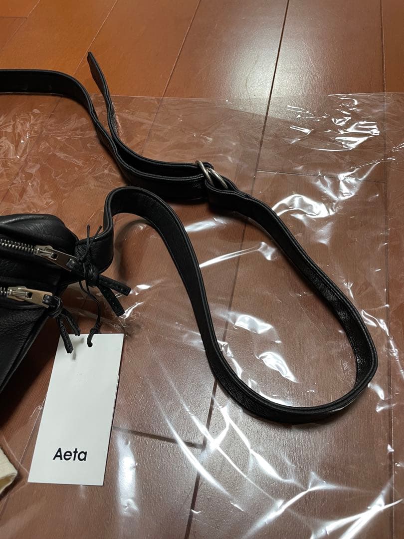 新品 定5.3万 Aeta アエタ ディア レザー ウエスト ポーチ M