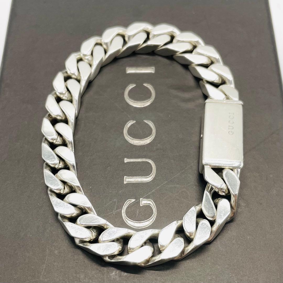 美品⭐️GUCCI ブレスレット IDプレート 喜平 シルバー925 19号