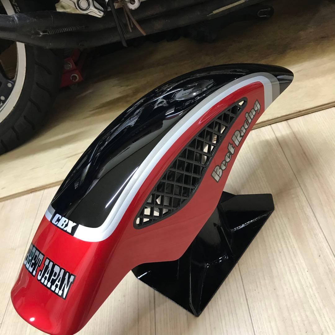 ビートメッシュフェンダー仕様 カスタムペイントCBX400F 2型赤黒ルック