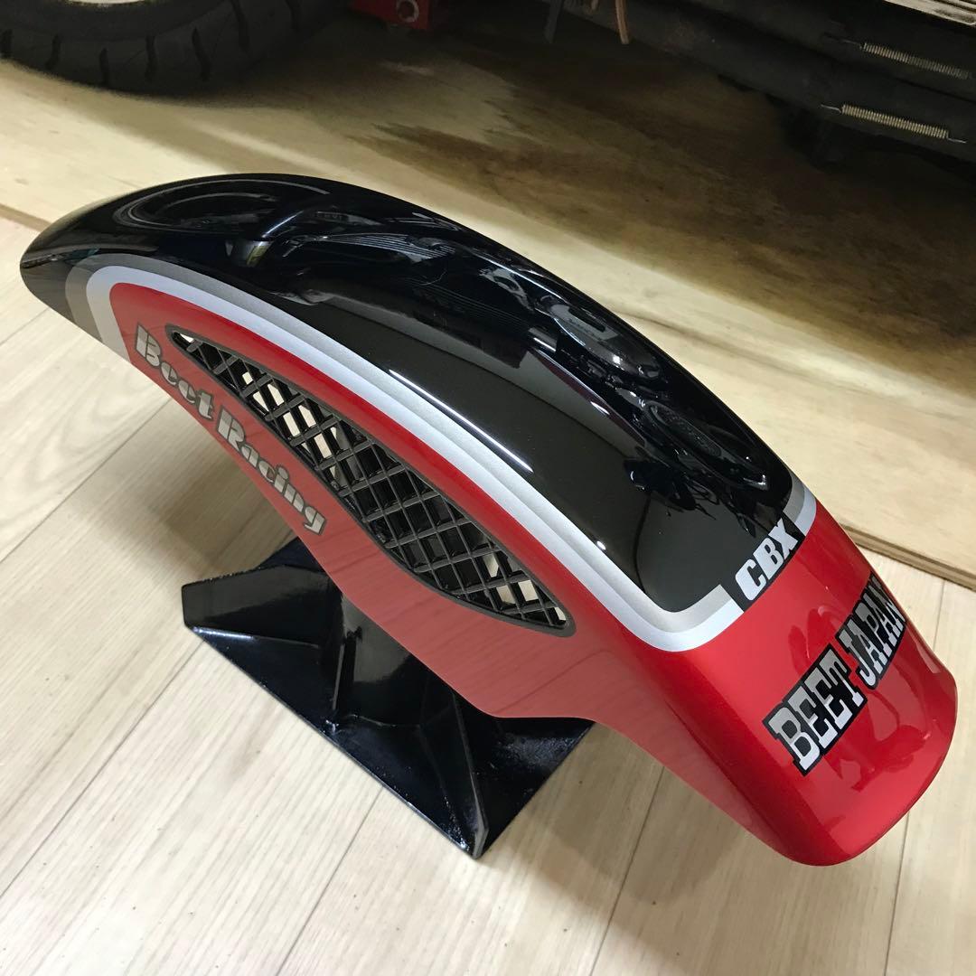 ビートメッシュフェンダー仕様 カスタムペイントCBX400F 2型赤黒ルック