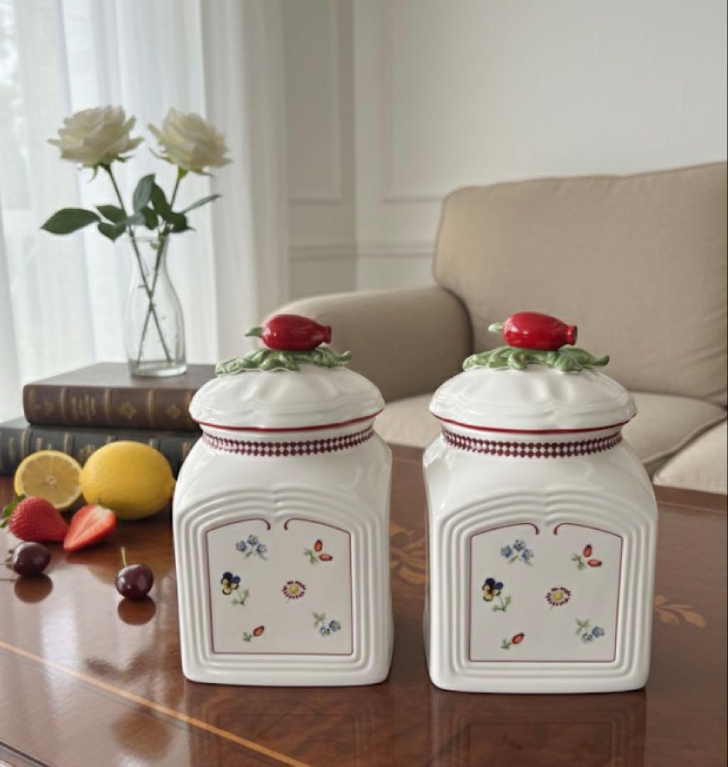 希少•2個set ビレロイ＆ボッホ キャニスター Villeroy Boch