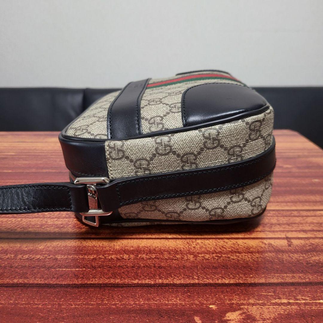 美品 GUCCI グッチ ショルダーバッグ GG柄 シェリーラインbc11yt
